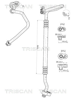 TRISCAN 9010 29028 Hochdruck-/Niederdruckleitung, Klimaanlage