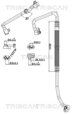 TRISCAN 9010 29029 Hochdruck-/Niederdruckleitung, Klimaanlage