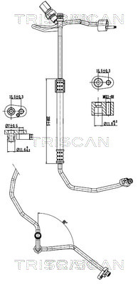TRISCAN 9010 29031 Hochdruck-/Niederdruckleitung, Klimaanlage