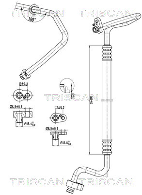 TRISCAN 9010 29032 Hochdruck-/Niederdruckleitung, Klimaanlage