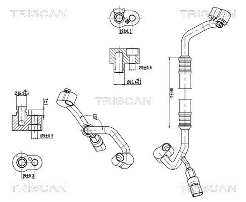 TRISCAN 9010 29133 Vysoko/nízkotlakové vedenie klimatizácie