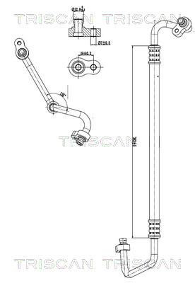 TRISCAN 9010 43002 Hochdruck-/Niederdruckleitung, Klimaanlage