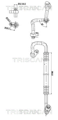TRISCAN 9010 43003 Hochdruck-/Niederdruckleitung, Klimaanlage