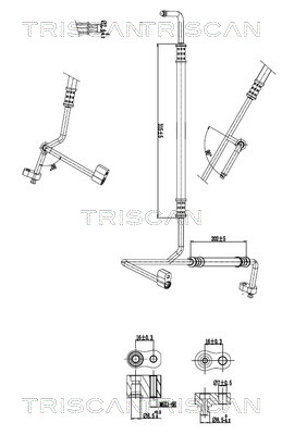 TRISCAN 9010 81005 High-/Low Pressure Line, air conditioning