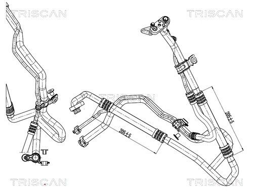 TRISCAN 9010 81009 Vysoko/nízkotlakové vedenie klimatizácie