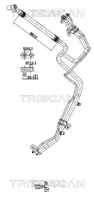 TRISCAN 9010 81015 Vysoko/nízkotlakové vedenie klimatizácie