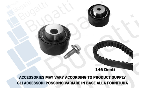 BUGATTI BKCD0733 Σετ οδοντωτού ιμάντα for CITROËN FIAT LANCIA PEUGEOT
