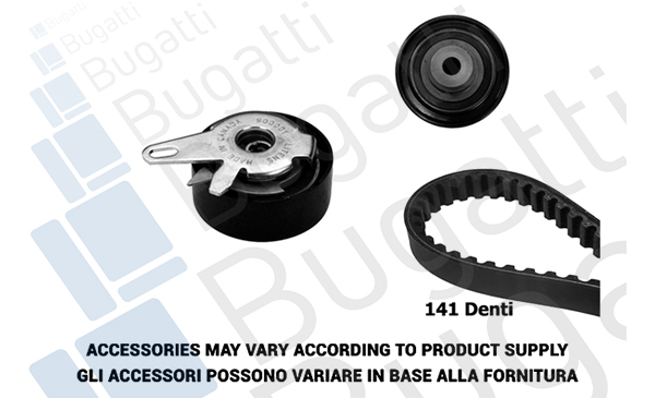 BUGATTI BKCD0734 Σετ οδοντωτού ιμάντα for VW