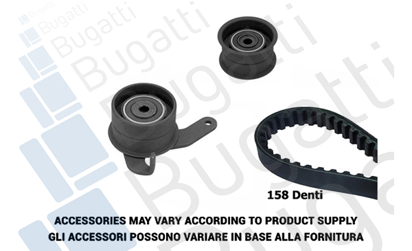 BUGATTI BKCD0799 Σετ οδοντωτού ιμάντα for MITSUBISHI PROTON