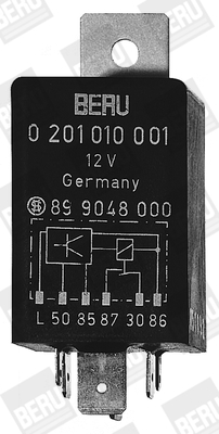 BERU GR001 Relay, glow plug...