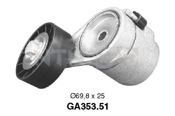 SNR GA353.51 Rullo tenditore, Cinghia Poly-V-Rullo tenditore, Cinghia Poly-V-Ricambi Euro