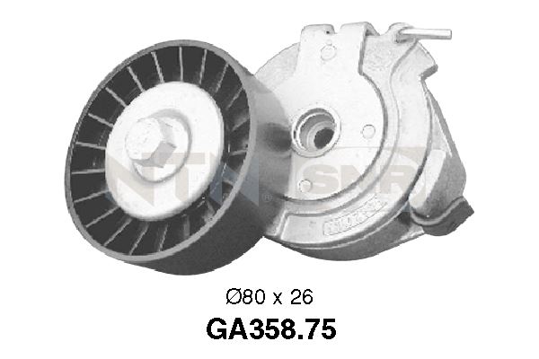 SNR GA358.75 Rullo tenditore, Cinghia Poly-V-Rullo tenditore, Cinghia Poly-V-Ricambi Euro