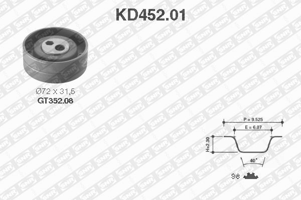SNR KD452.01 Kit cinghie dentate
