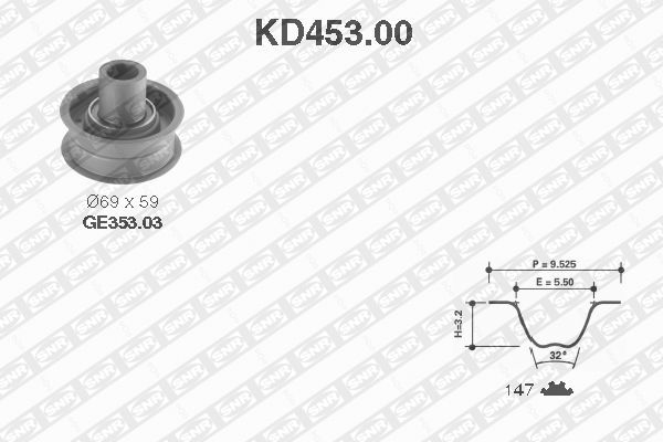 SNR KD453.00 Kit cinghie dentate