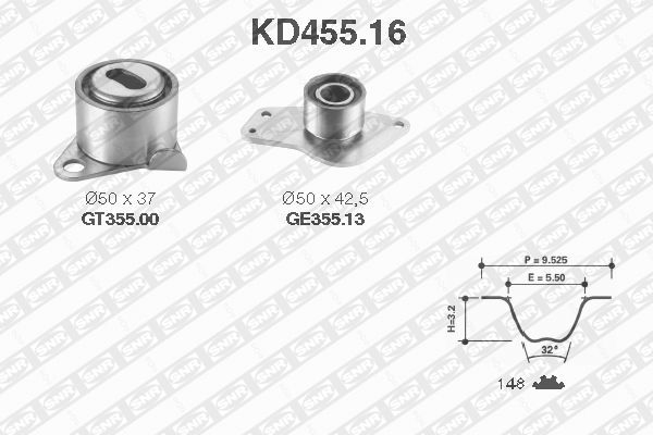 SNR KD455.16 Kit cinghie dentate