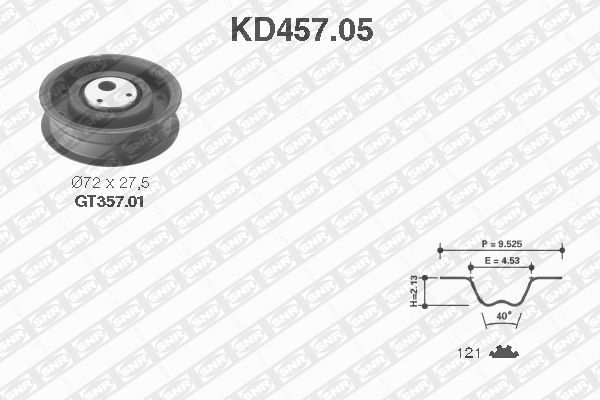 SNR KD457.05 Kit cinghie dentate