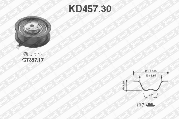 SNR KD457.30 Kit cinghie dentate