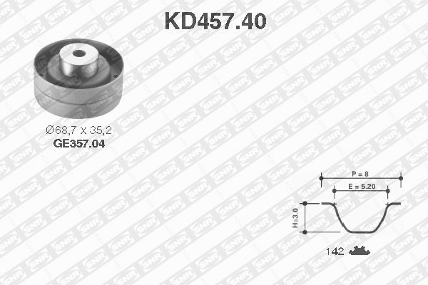 SNR KD457.40 Kit cinghie dentate
