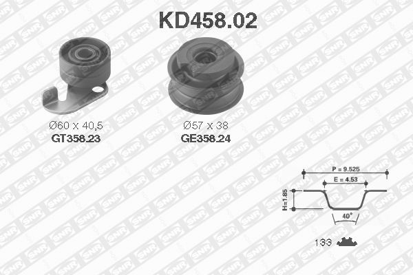 SNR KD458.02 Kit cinghie dentate-Kit cinghie dentate-Ricambi Euro