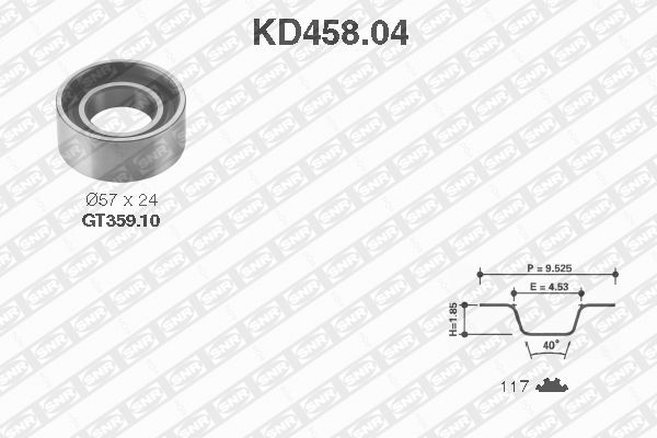 SNR KD458.04 Kit cinghie dentate