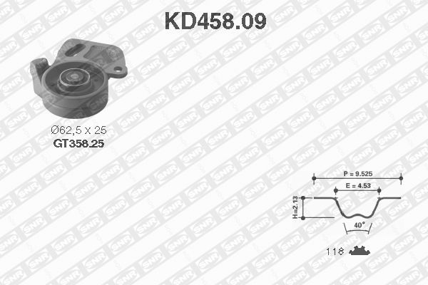 SNR KD458.09 Kit cinghie dentate