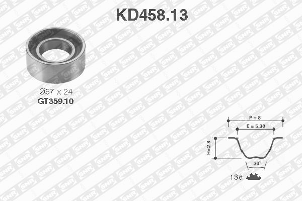 SNR KD458.13 Kit cinghie dentate-Kit cinghie dentate-Ricambi Euro