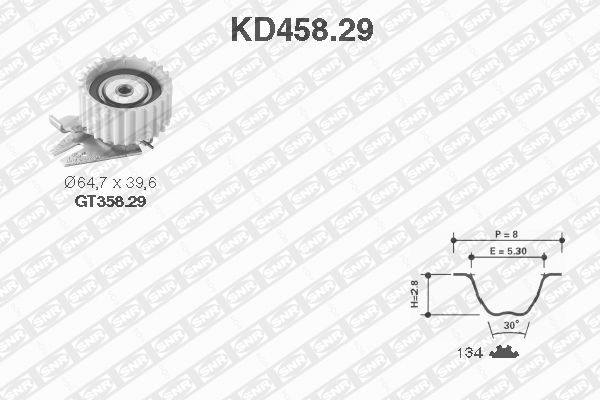 SNR KD458.29 Kit cinghie dentate