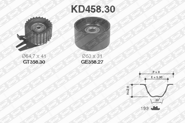 SNR KD458.30 Kit cinghie dentate