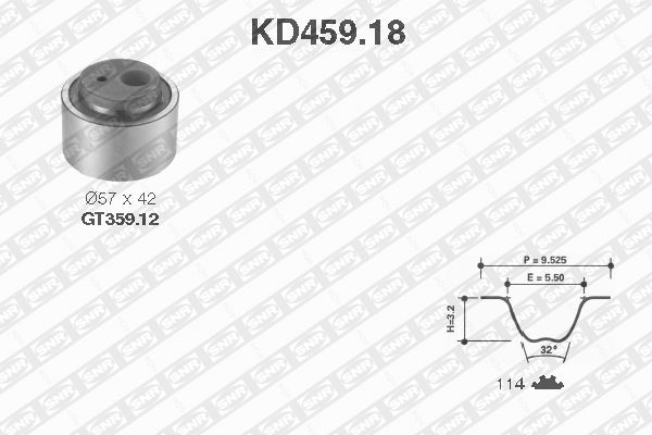 SNR KD459.18 Kit cinghie dentate