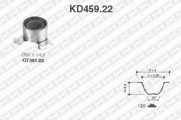 SNR KD459.22 Kit cinghie dentate-Kit cinghie dentate-Ricambi Euro