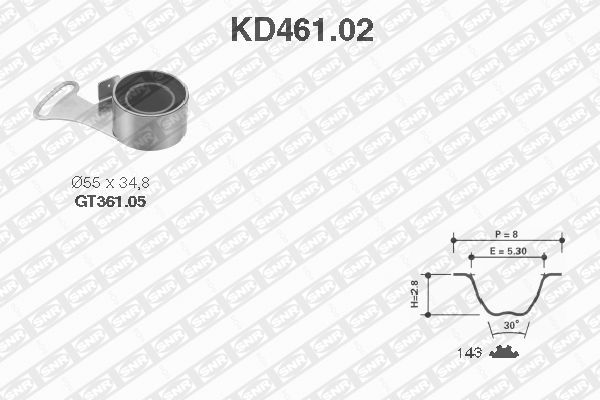 SNR KD461.02 Kit cinghie dentate