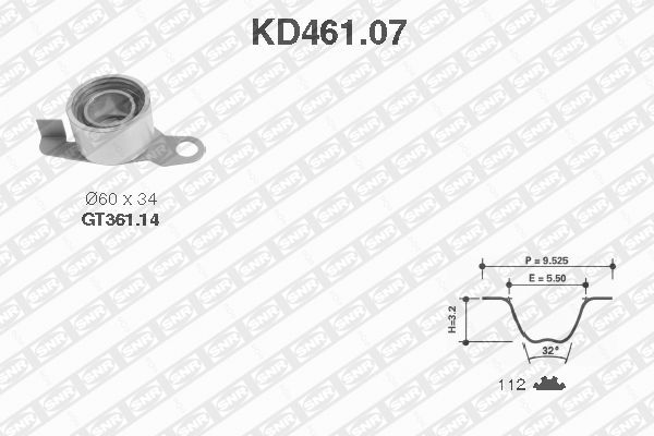 SNR KD461.07 Kit cinghie dentate