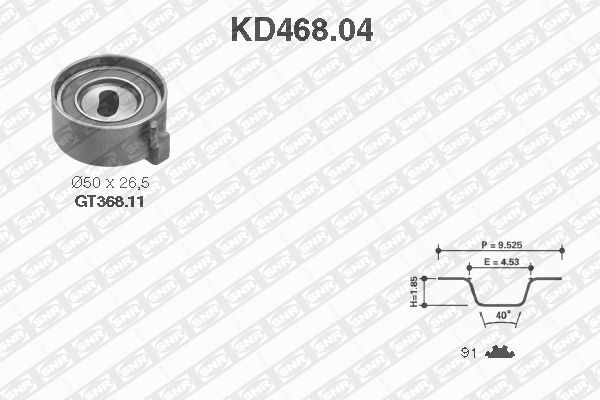 SNR KD468.04 Kit cinghie dentate