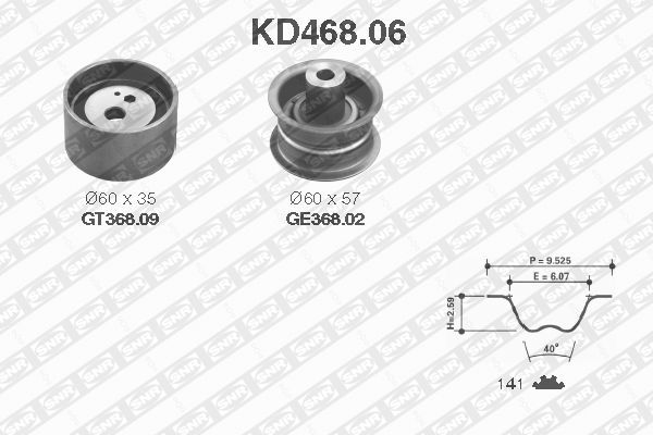 SNR KD468.06 Kit cinghie dentate