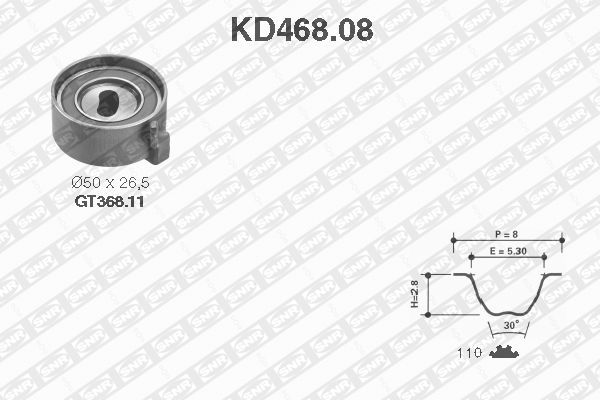 SNR KD468.08 Kit cinghie dentate