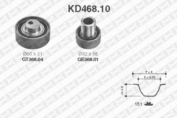 SNR KD468.10 Kit cinghie dentate