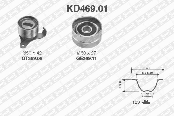 SNR KD469.01 Kit cinghie dentate