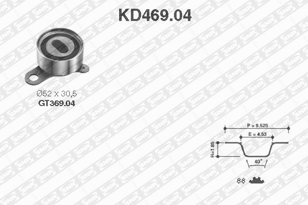 SNR KD469.04 Kit cinghie dentate-Kit cinghie dentate-Ricambi Euro