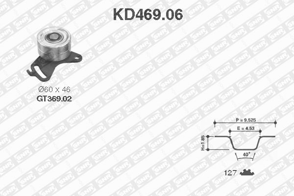 SNR KD469.06 Kit cinghie dentate-Kit cinghie dentate-Ricambi Euro