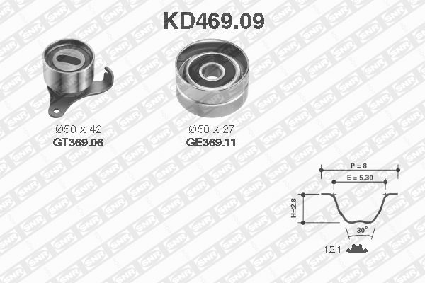 SNR KD469.09 Kit cinghie dentate-Kit cinghie dentate-Ricambi Euro