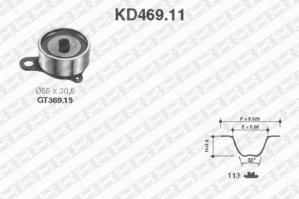 SNR KD469.11 Kit cinghie dentate-Kit cinghie dentate-Ricambi Euro