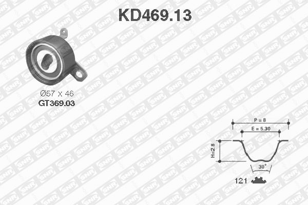 SNR KD469.13 Kit cinghie dentate-Kit cinghie dentate-Ricambi Euro
