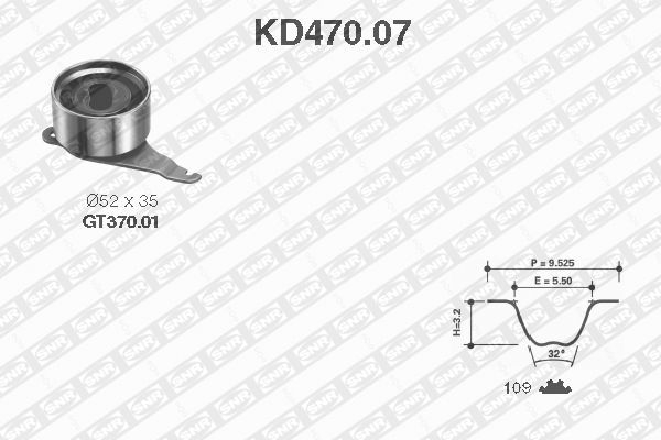 SNR KD470.07 Kit cinghie...