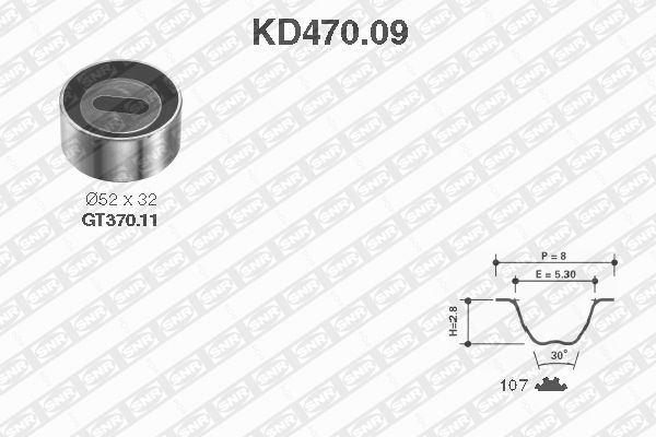 SNR KD470.09 Kit cinghie dentate-Kit cinghie dentate-Ricambi Euro