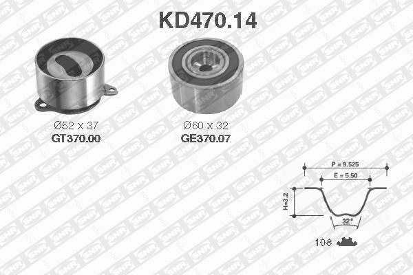 SNR KD470.14 Kit cinghie...