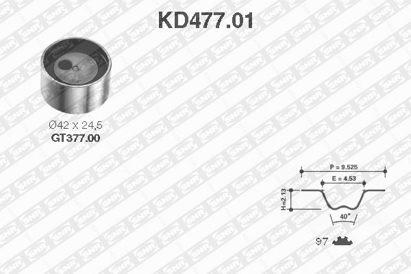 SNR KD477.01 Kit cinghie dentate