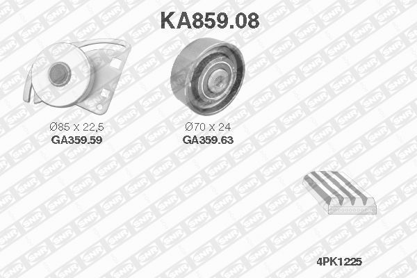 SNR KA859.08 Ozubený klinový remeň - Sada