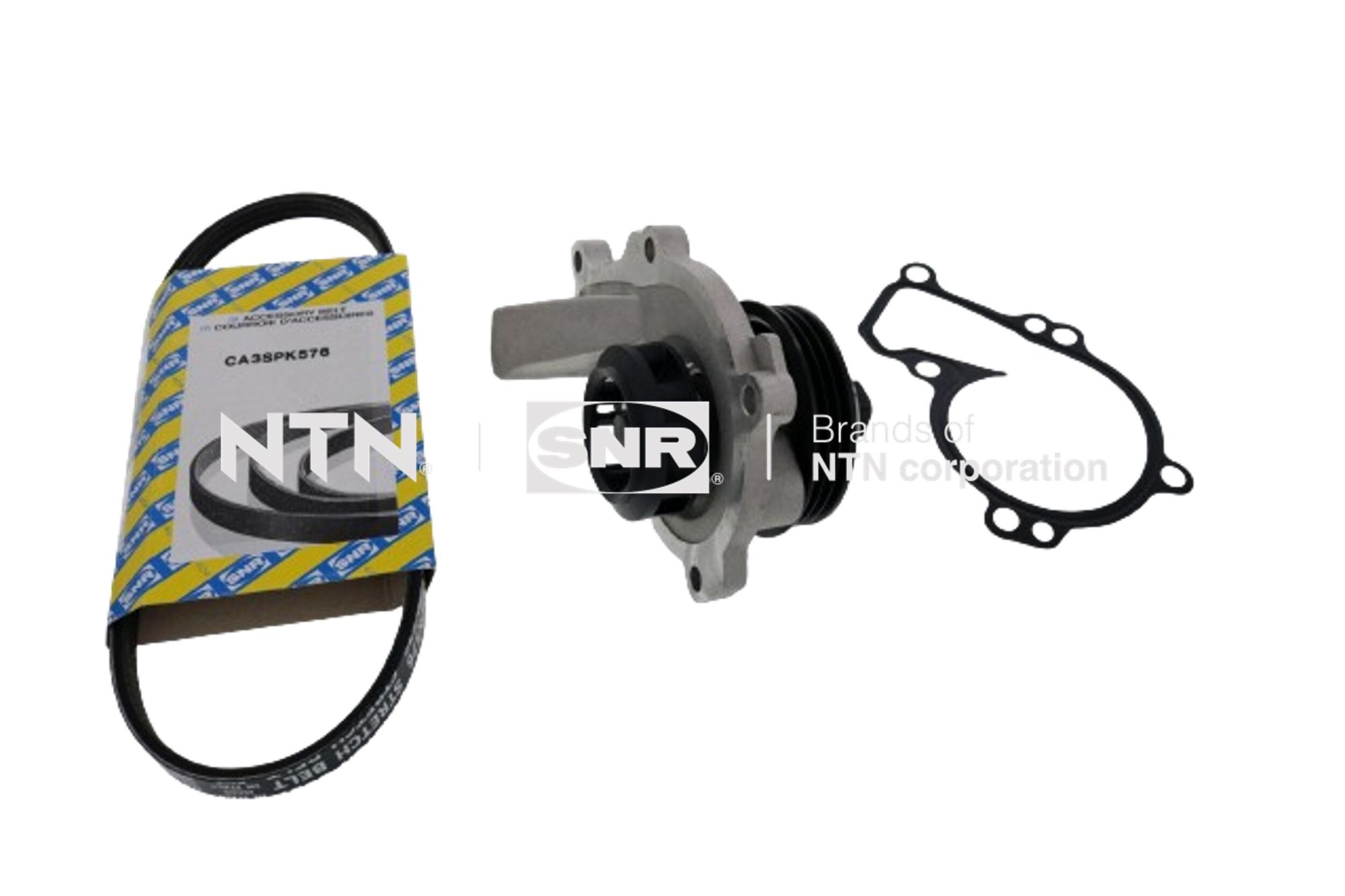 SNR KAP859.471 Water Pump + V-Ribbed Belt Kit for CITROËN DS PEUGEOT