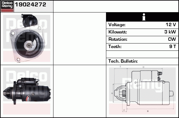 DELCO REMY 19024272 Starter