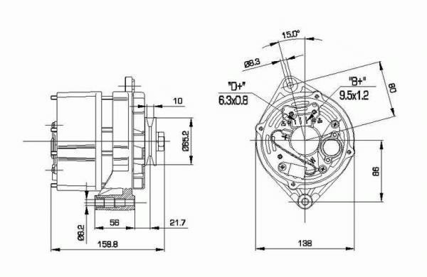 DELCO REMY 19025071 Alternator